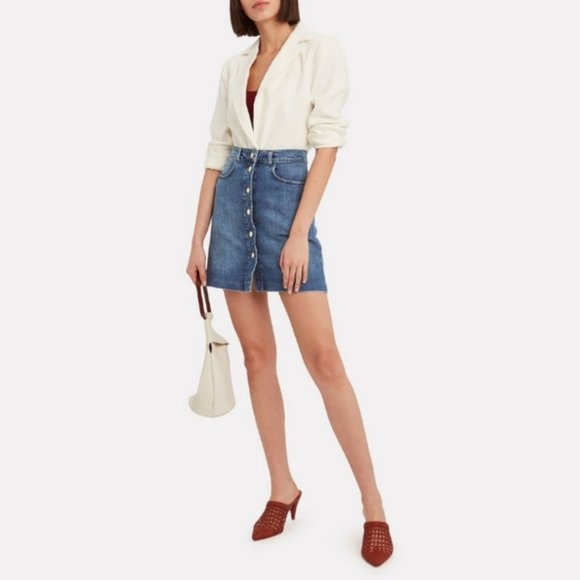 Frame Denim Dresses & Skirts - FRAME Claire Snap-Front Denim Skirt